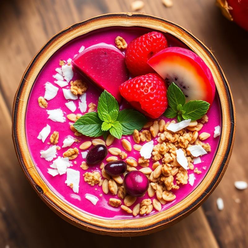 Dragon Fruit Pitaya Smoothie Bowl